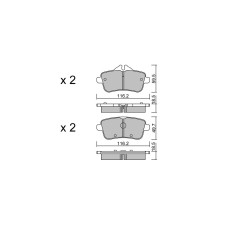 GT2i Club-remblokken achter voor MERCEDES BENZ M-Klasse III (W166) AMG 63 4-matic 558 pk 2011-06-01-2015-12-31 - GT-PC9840 - 3666618590394