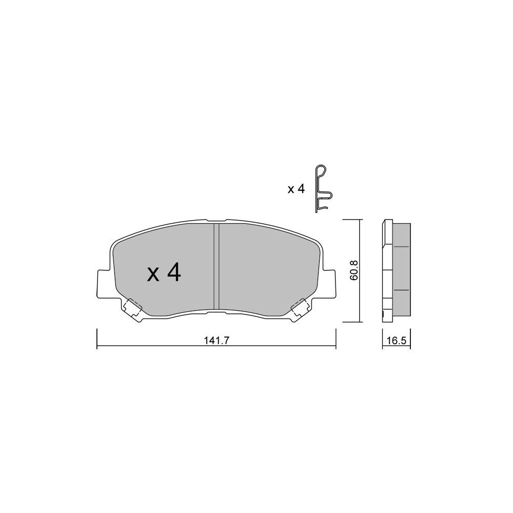 GT2i Club Front brake pads for MAZDA CX-5 II (KF) 2.5 AWD 232cv 2016-11-01- - GT-PC9850 - 3666618590417
