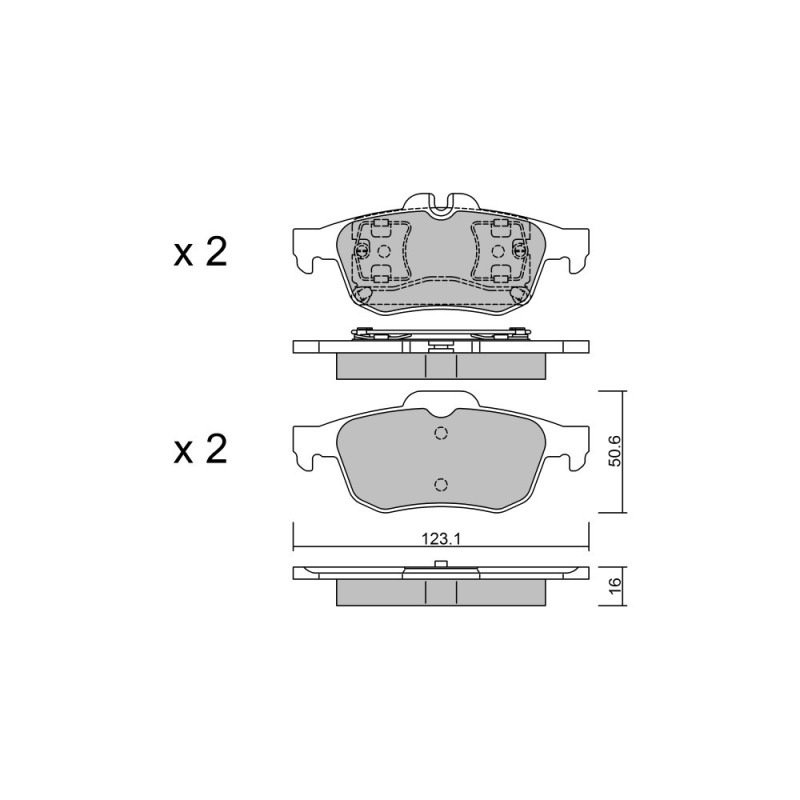 Remblokken GT2i Club Achter voor RENAULT Latitude (L70_) 3.0 dCi 240 (L70G) 241pk 2010-07-01- - GT-PC9900 - 3666618590448