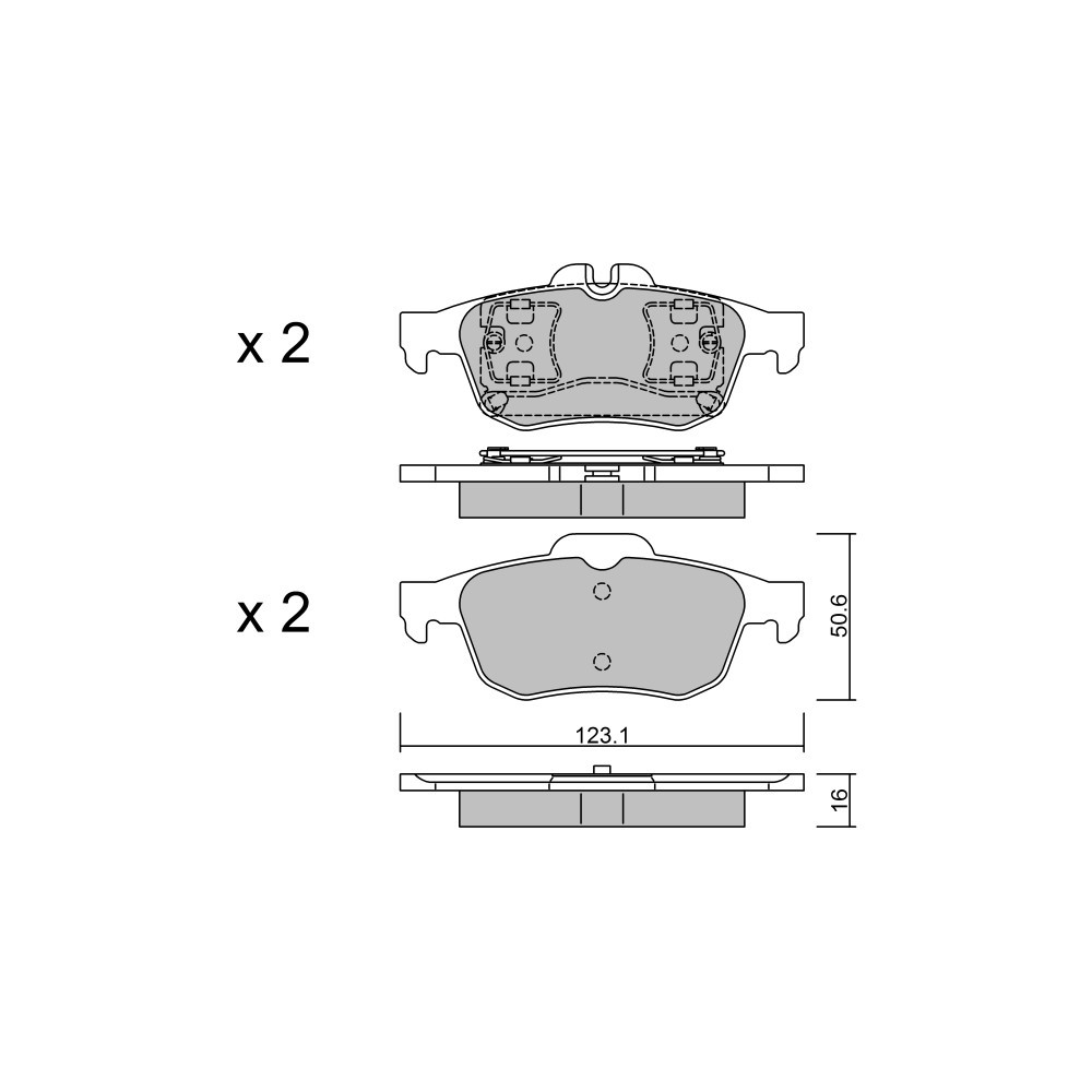 Remblokken GT2i Club Achter voor RENAULT Latitude (L70_) 3.0 dCi 240 (L70G) 241pk 2010-07-01- - GT-PC9900 - 3666618590448