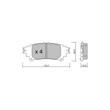 Pastiglie freno posteriori GT2i Club per LEXUS GS IV (_L1_) 450h (GWL10_) 346cv 2011-09-01-