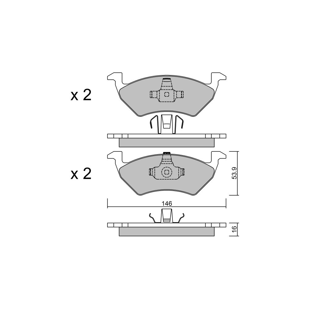 GT2i Club Avant remblokken voor VOLKSWAGEN Gol IV 2.0 TDI quattro 191pk 2003-05-01-2013-12-01 - GT-PC9940 - 3666618590509