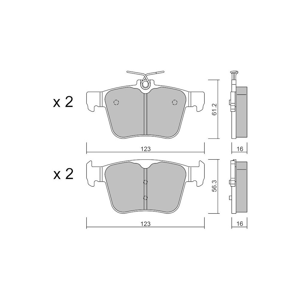 Plăcuțe de frână GT2i Club spate pentru AUDI TT - TT Quattro (FV) TTS 2.0i 16V TFSi 2014-23 - Etriere de frână Ate - GT-PC9970 - 3666618590547