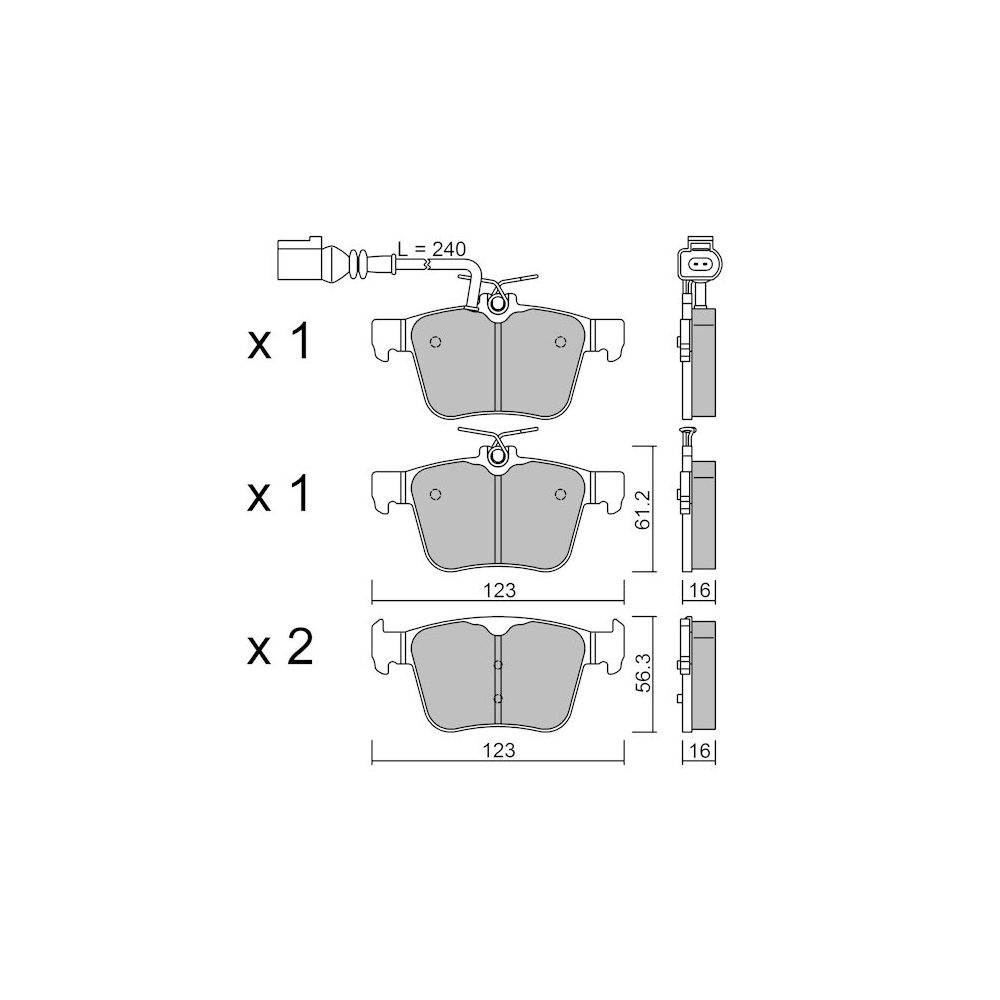 Plăcuțe de frână GT2i Club spate pentru AUDI RS3 - S3 (8V), RS3 2.5i 20V TFSi 2012-20 – Etriere de frână ATE - GT-PC9971 - 3666618590554