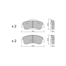 GT2i Club Avant remblokken voor PEUGEOT 308 II 1.5 BlueHDi 130 (ECYHZJ, ECYHZR) 131pk 2013-09-01-2021-06-01 - GT-PC9980 - 3666618590561