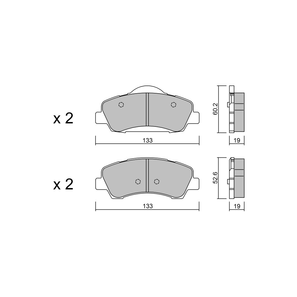Plăcuțe de frână GT2i Club față pentru PEUGEOT 308 II 1.5 BlueHDi 130 (ECYHZJ, ECYHZR) 131 cv 01.09.2013 – 01.06.2021 - GT-PC9980 - 3666618590561