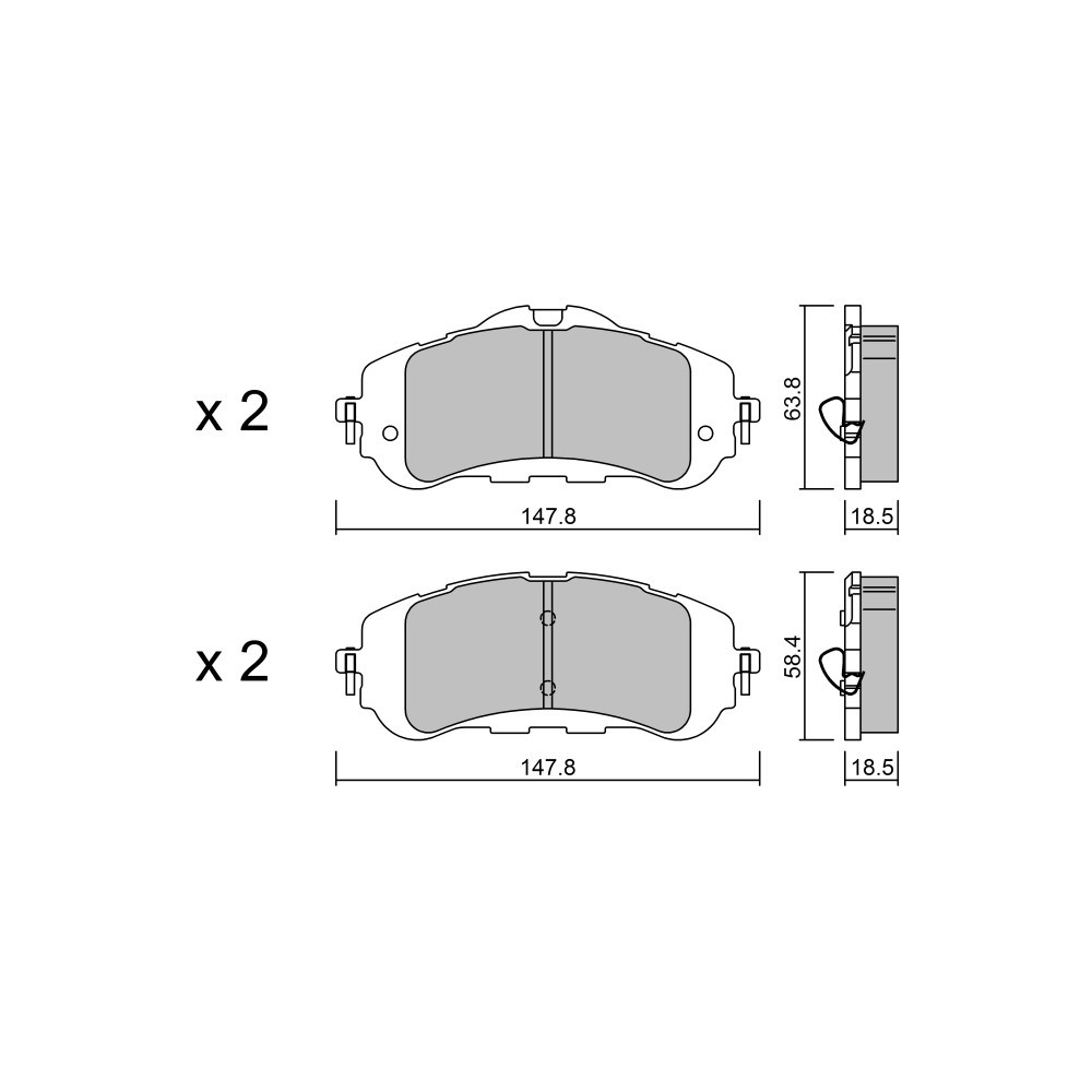 Plăcuțe de frână GT2i Club față pentru PEUGEOT 308 III Hybrid 225 225cv 01.07.2021- - GT-PC9990 - 3666618590578