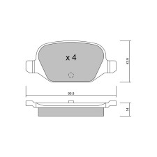 Plaquettes de frein GT2i Club Arrière pour ABARTH 500 / 500 C 1.4i 16V T-Jet Abarth 135 hp 160 hp 2008-  Etriers de frein Trw