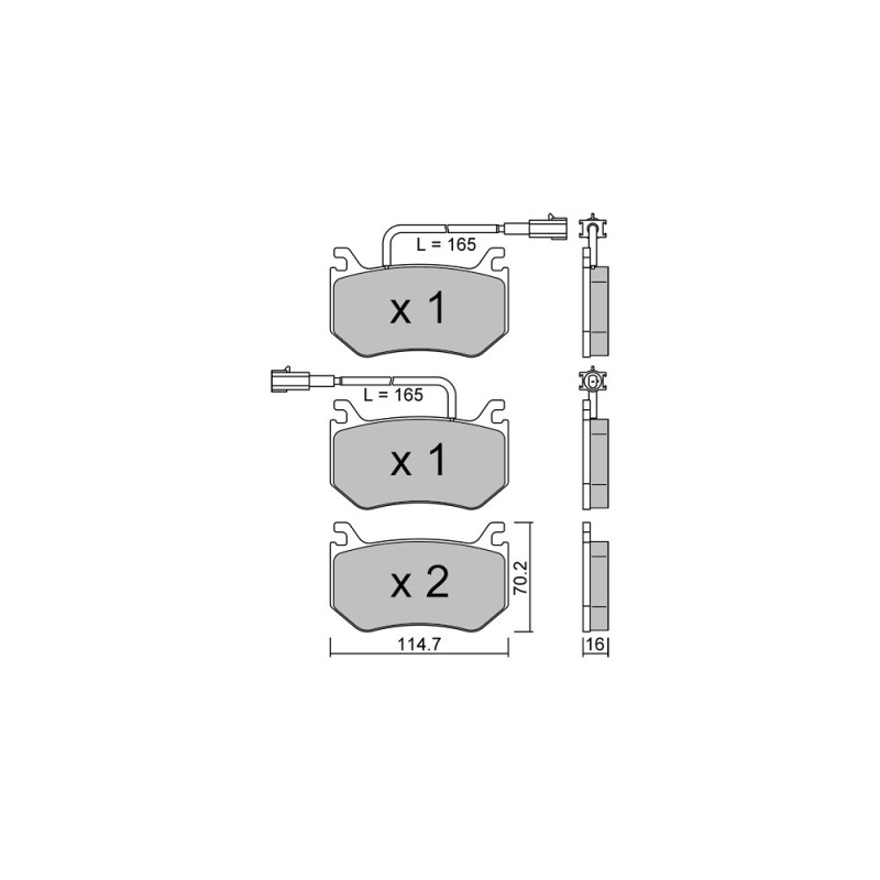 Remblokken GT2i Club Achter voor ALFA ROMEO Giulia II (952_) 2.9 GTA (952AAM24) 540pk 2015-10-01- - GT-PC11020 - 3666618580586