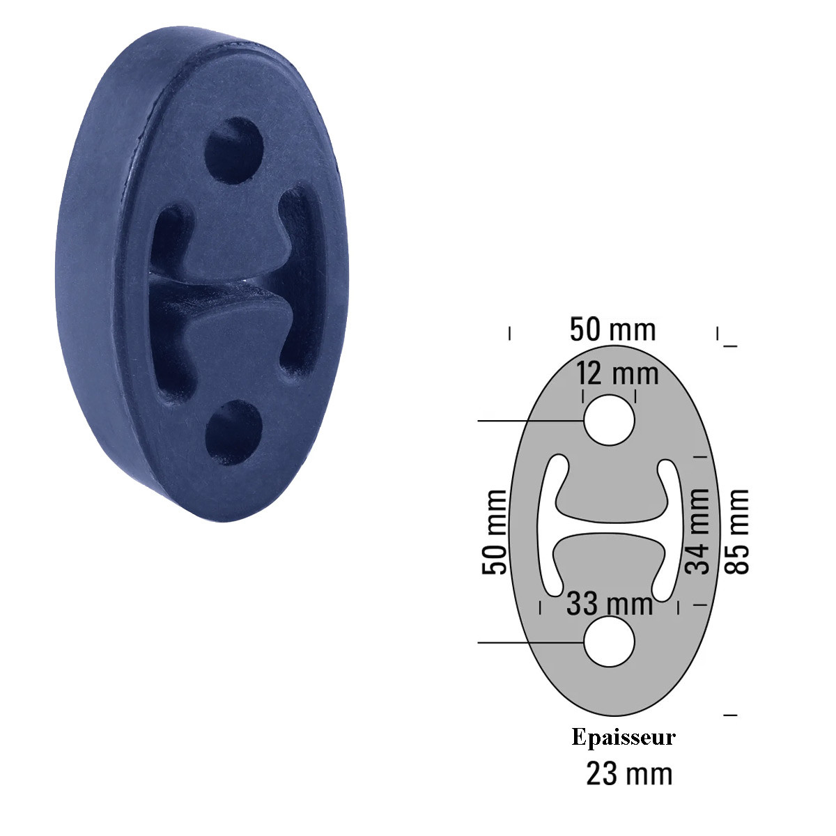 Silentbloc pentru sistemul de evacuare 220 °C Powersprint - PS-909920 - 909920 - 3661768257845