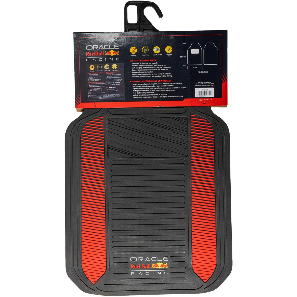 Set van 2 zwart/rode PVC vloermatten ORACLE RED BULL RACING - LI-12715 - 12715 - 8000866127158
