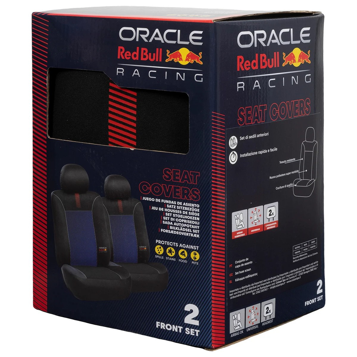 Jeu de 2 housses de siège avant noir/bleu ORACLE RED BULL RACING - LI-12710 - 12710 - 8000866127103