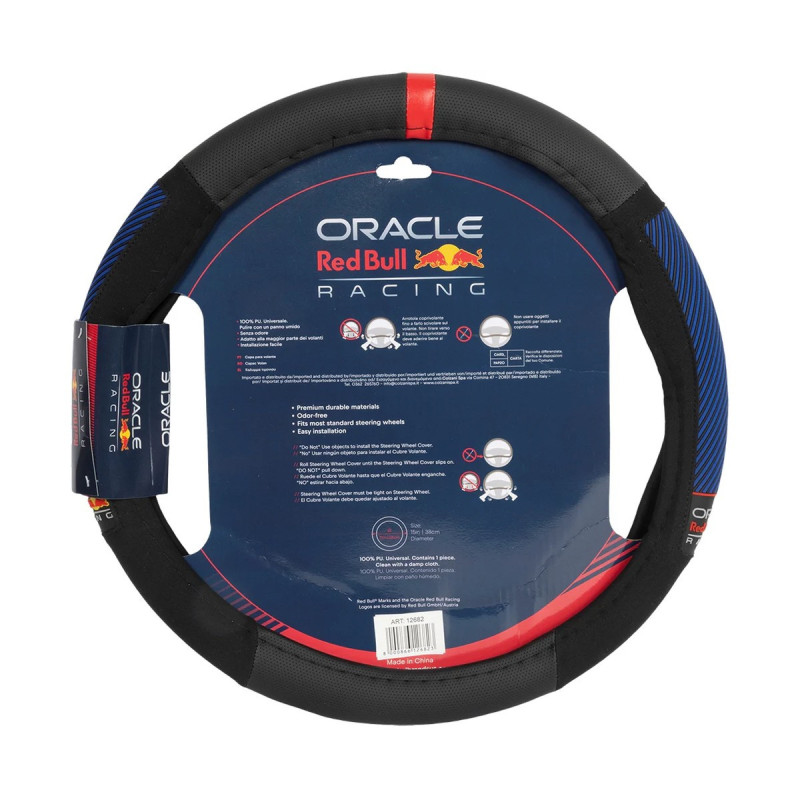 Couvre volant noir avec bandes bleues ORACLE RED BULL RACING (Ø37 à 39cm) - LI-12682 - 12682 - 8000866126823
