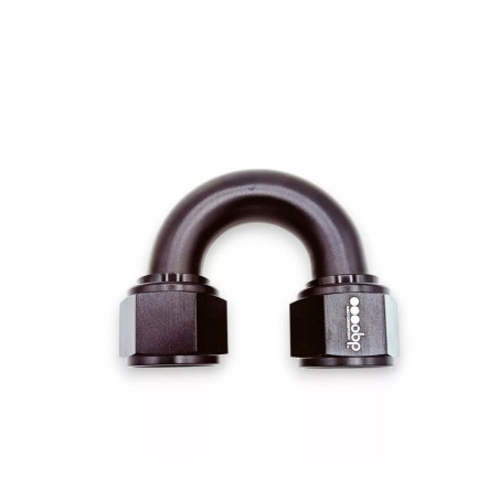 Koppeling OBP 180° vrouwelijk/vrouwelijk Draaibaar JIC-JIC aluminium Zwart