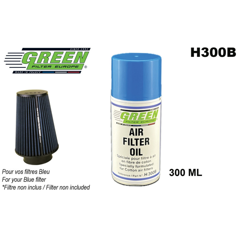Spray de graissage pour filtres coton GREEN FILTER - 0,3L - GR-H300C.B - H300B