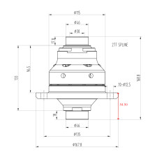 Autobloquant Bratex BMW E38/E39/E46/E53 Différentiel 188K