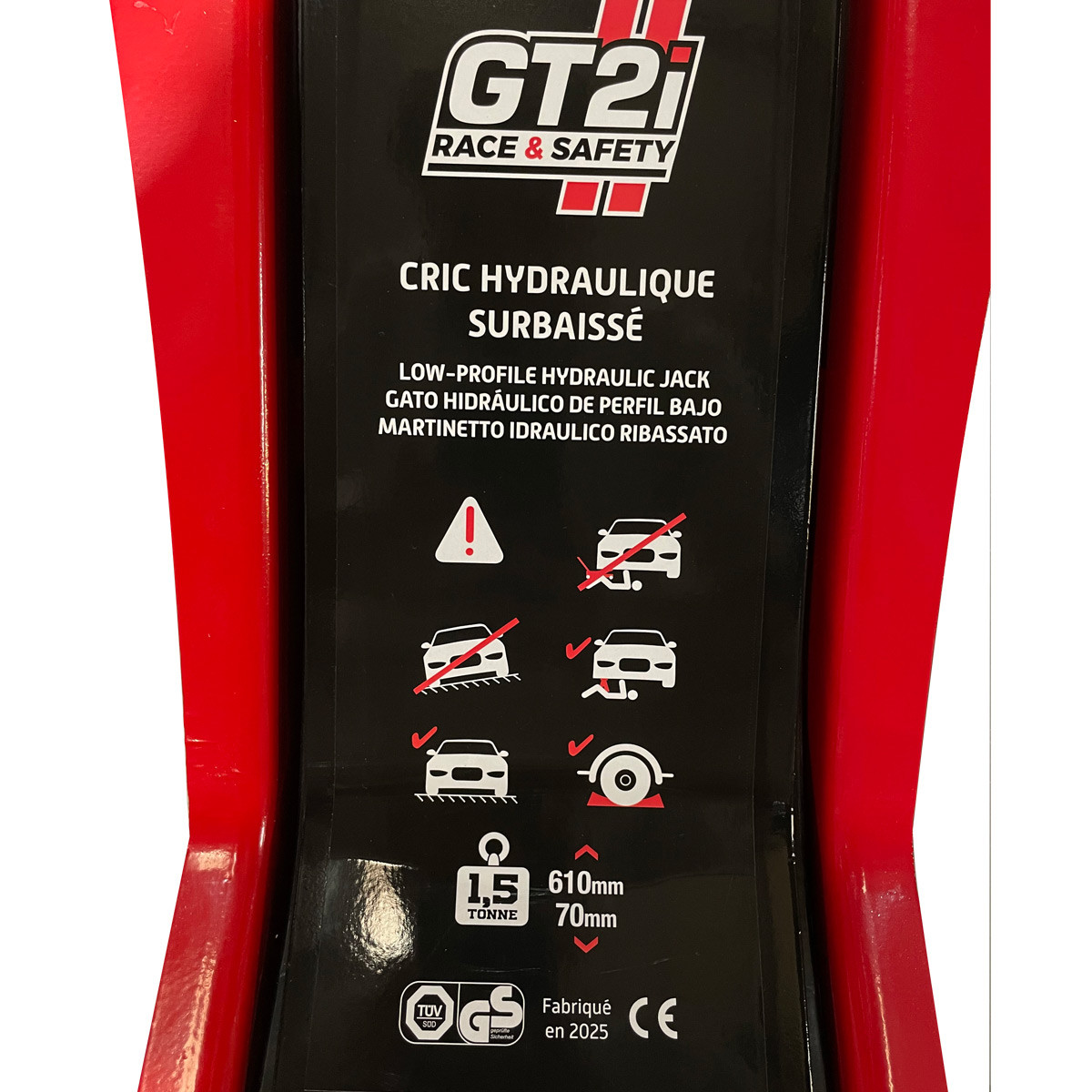 GT2i 1.5T low-profile hydraulic jack 70mm-610mm - GT-CRIC-001 - 3666618551586