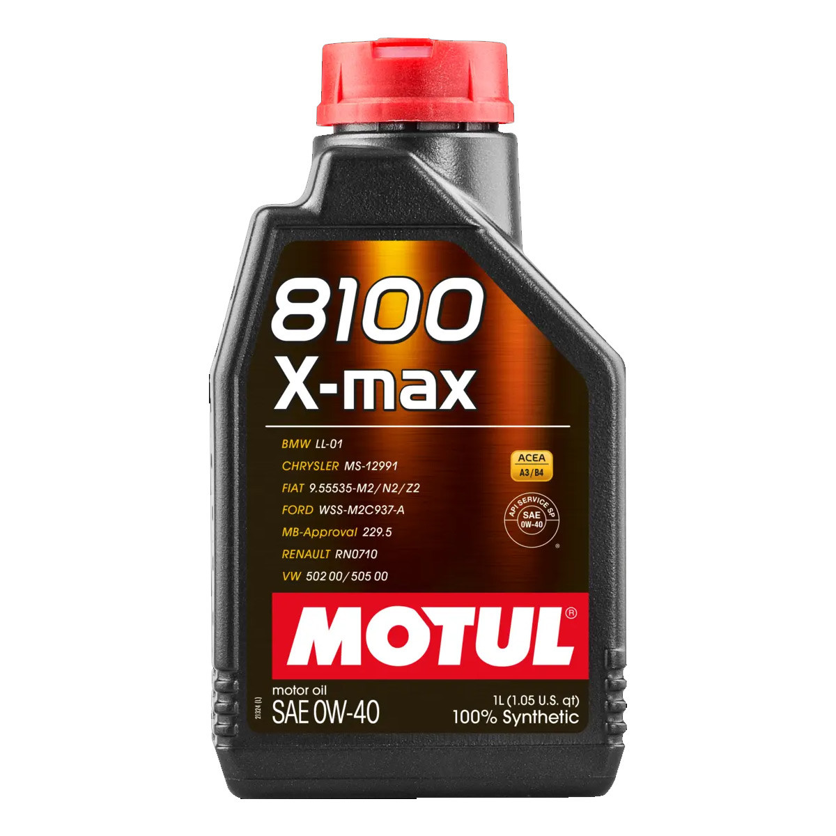 Motorolie MOTUL 8100 X-MAX 0W40 - 1L can - MOT-81XMAX-0W40 - 104531 - 3374650250694