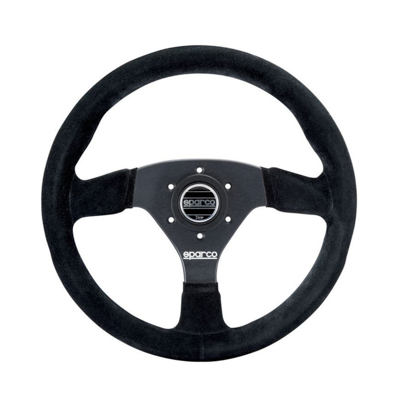 Sparco R383 Gedraaid Lederen Stuur Zwart - 015R383PSN - 015R383PSN - 8033280067571