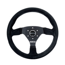 Sparco R383 Gedraaid Lederen Stuur Zwart - 015R383PSN - 015R383PSN - 8033280067571