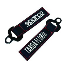 Porte-clés cuir rouge Sparco Targa Florio G2 Noir