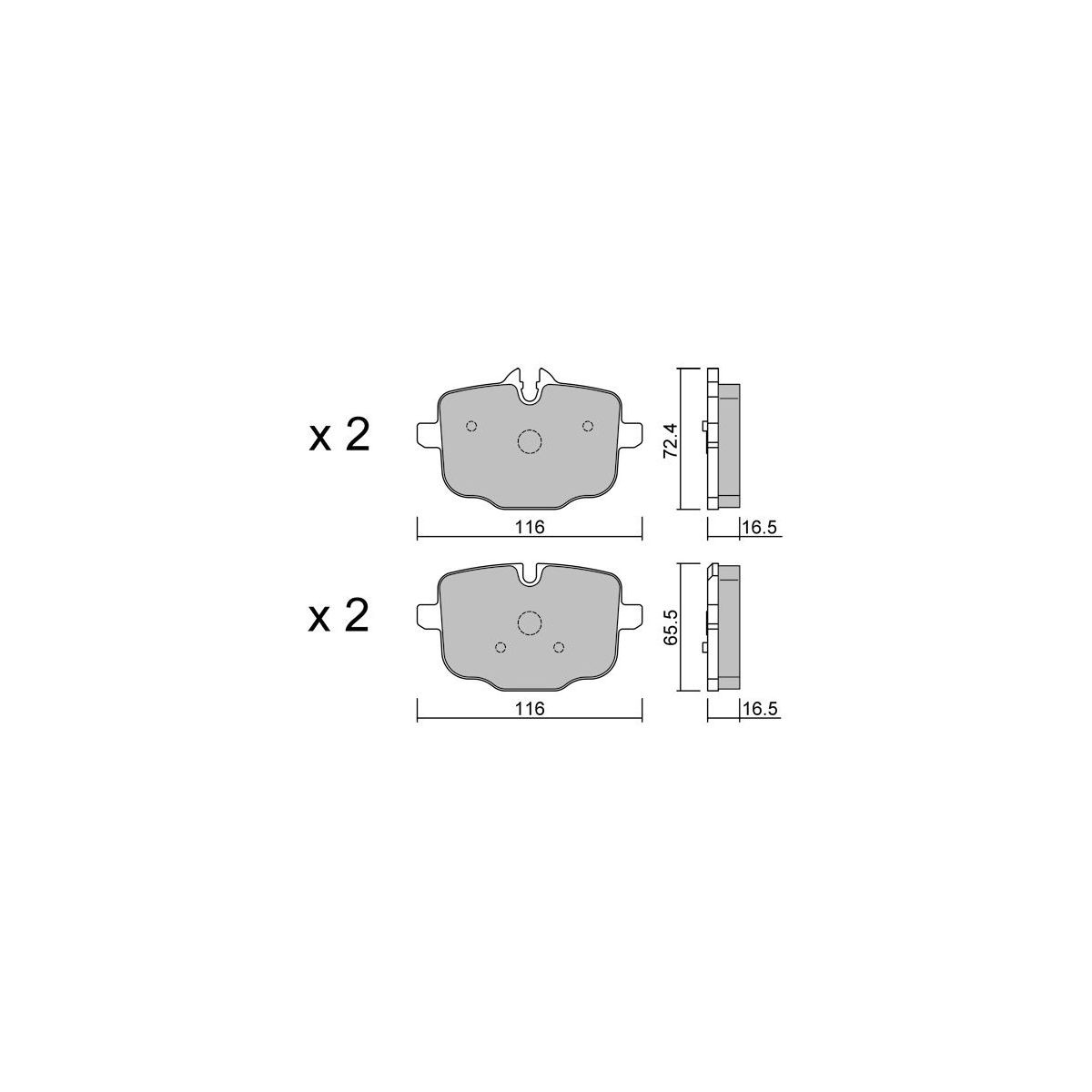 GT2i Club rear brake pads for BMW 2 Series Coupé (G42)GT2i Club rear brake pads for BMW 2 Series Coupé (G42) - GT-PC9391 - 3666618604015