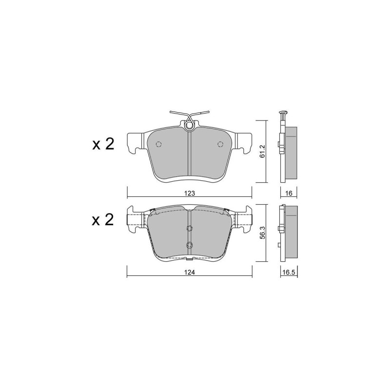 GT2i Club Achterremblokken voor Seat Ateca (KH7) 2.0 TSI 4drive - GT-PC9672 - 3666618604022