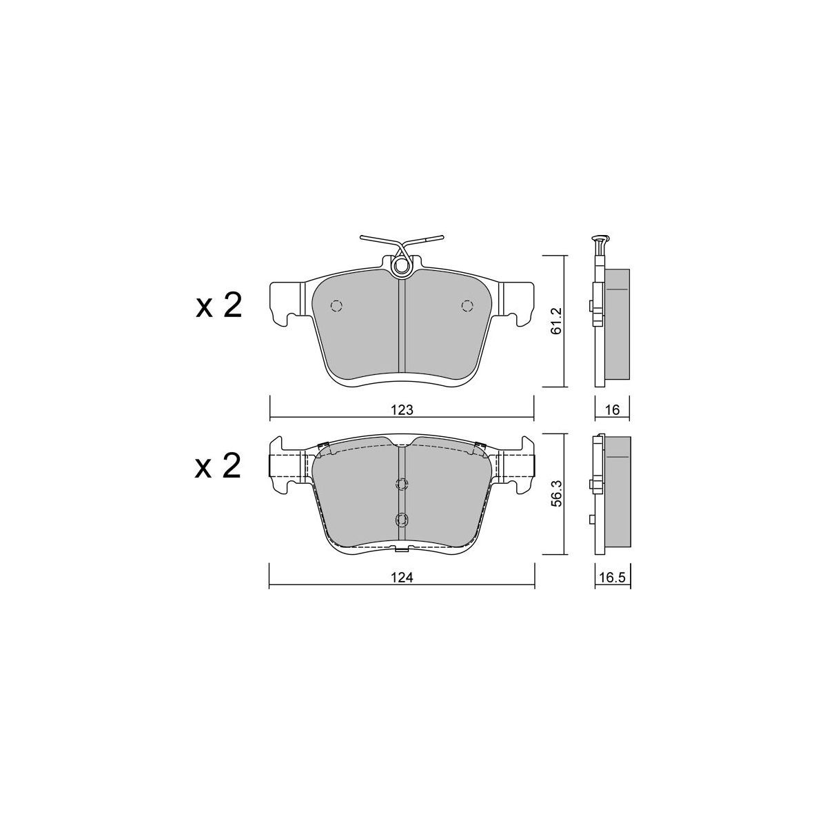 GT2i Club Achterremblokken voor Seat Ateca (KH7) 2.0 TSI 4drive - GT-PC9672 - 3666618604022