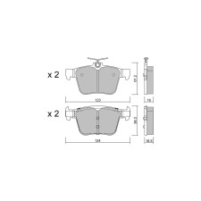 Remblokken GT2i club achter voor Audi TTS TFSI Quattro (2014- ) - GT-PC9972 - 3666618604381