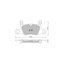 Remblokken GT2i club Achter voor Porsche 911 carrera -Type 992 (2019- ) - GT-PC12583 - 3666618604367