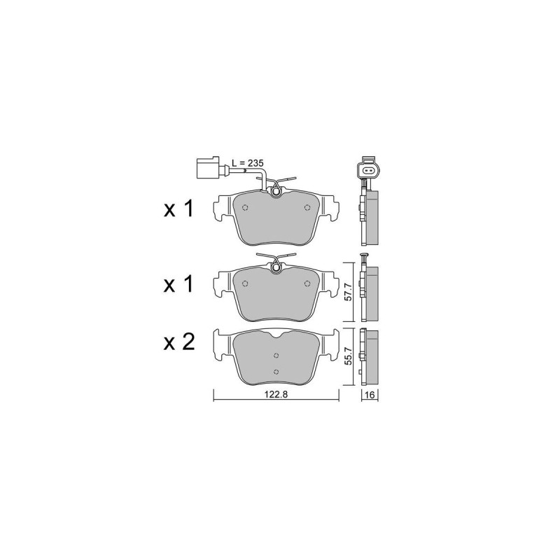 Remblokken GT2i club achter voor Audi RS3 Quattro (2021- ) - GT-PC13171 - 3666618604343