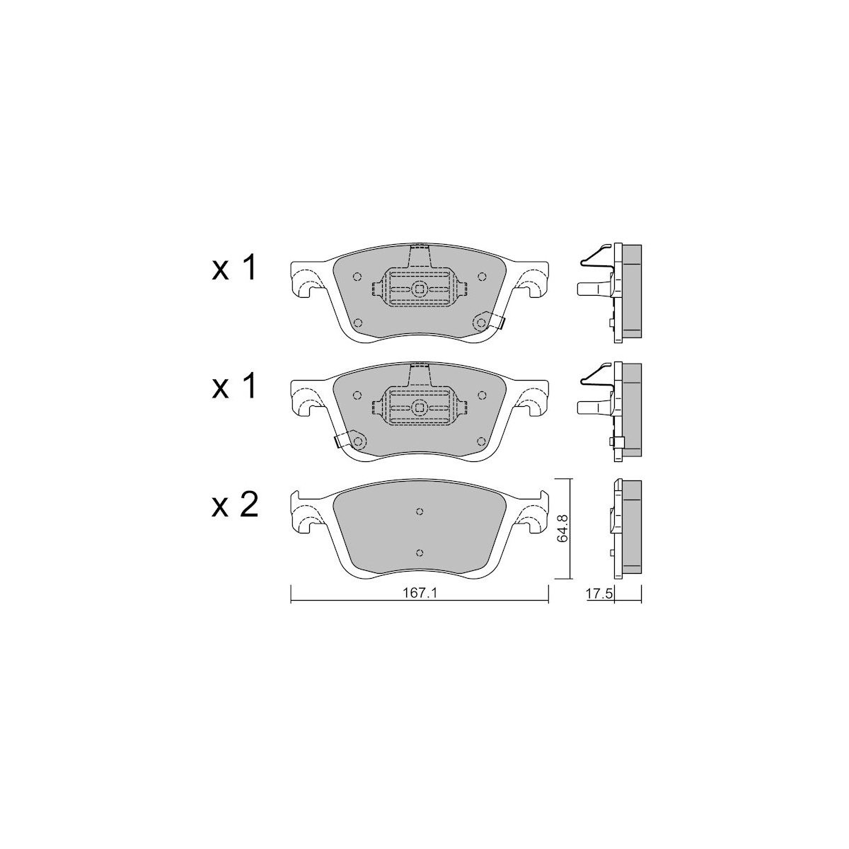 GT2i club front brake pads for Renault Austral TCE 160 (2021- ) - GT-PC13820 - 3666618604312