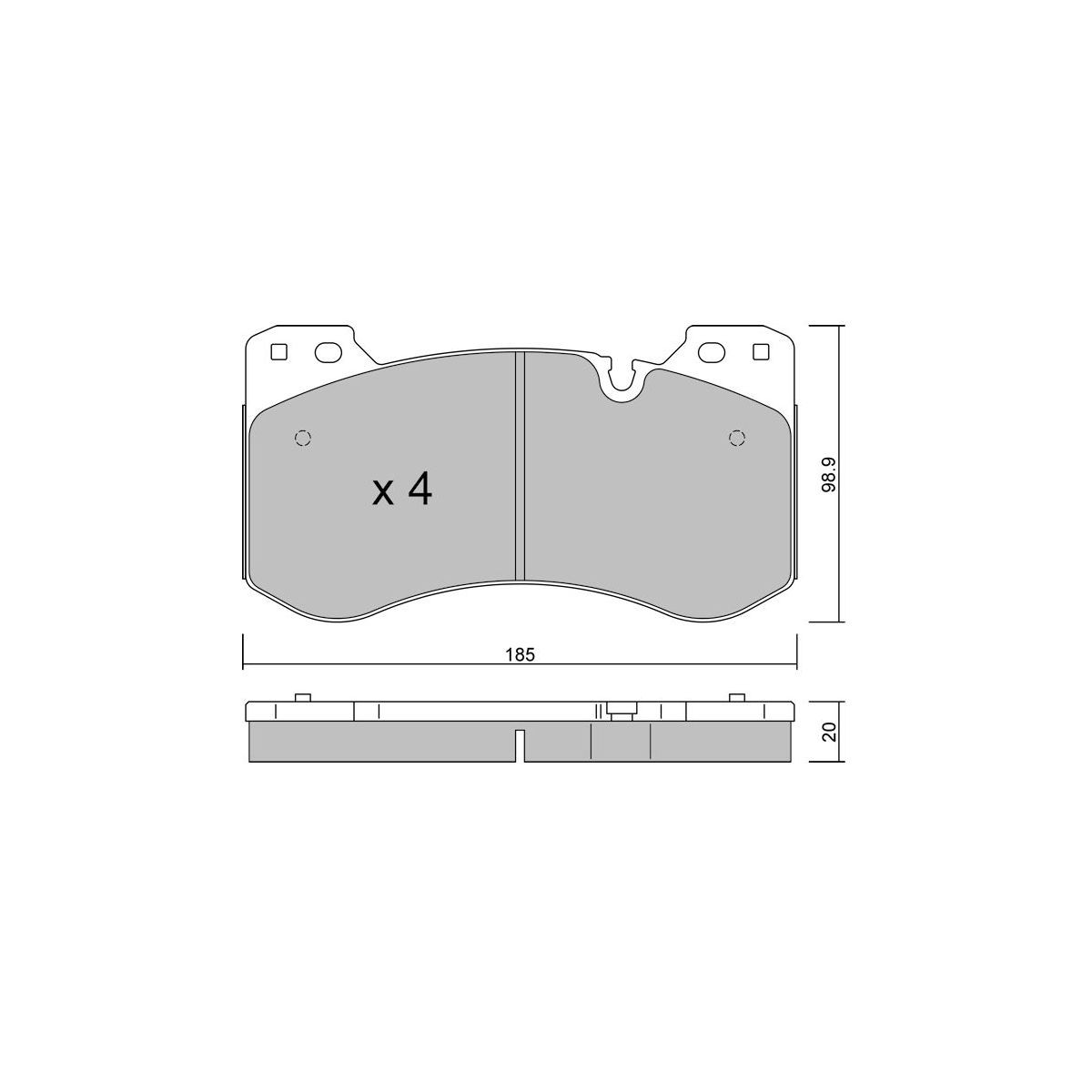 GT2i club Avant remblokken voor BMW M4 racing (2020- ) - GT-PC14200 - 3666618604237
