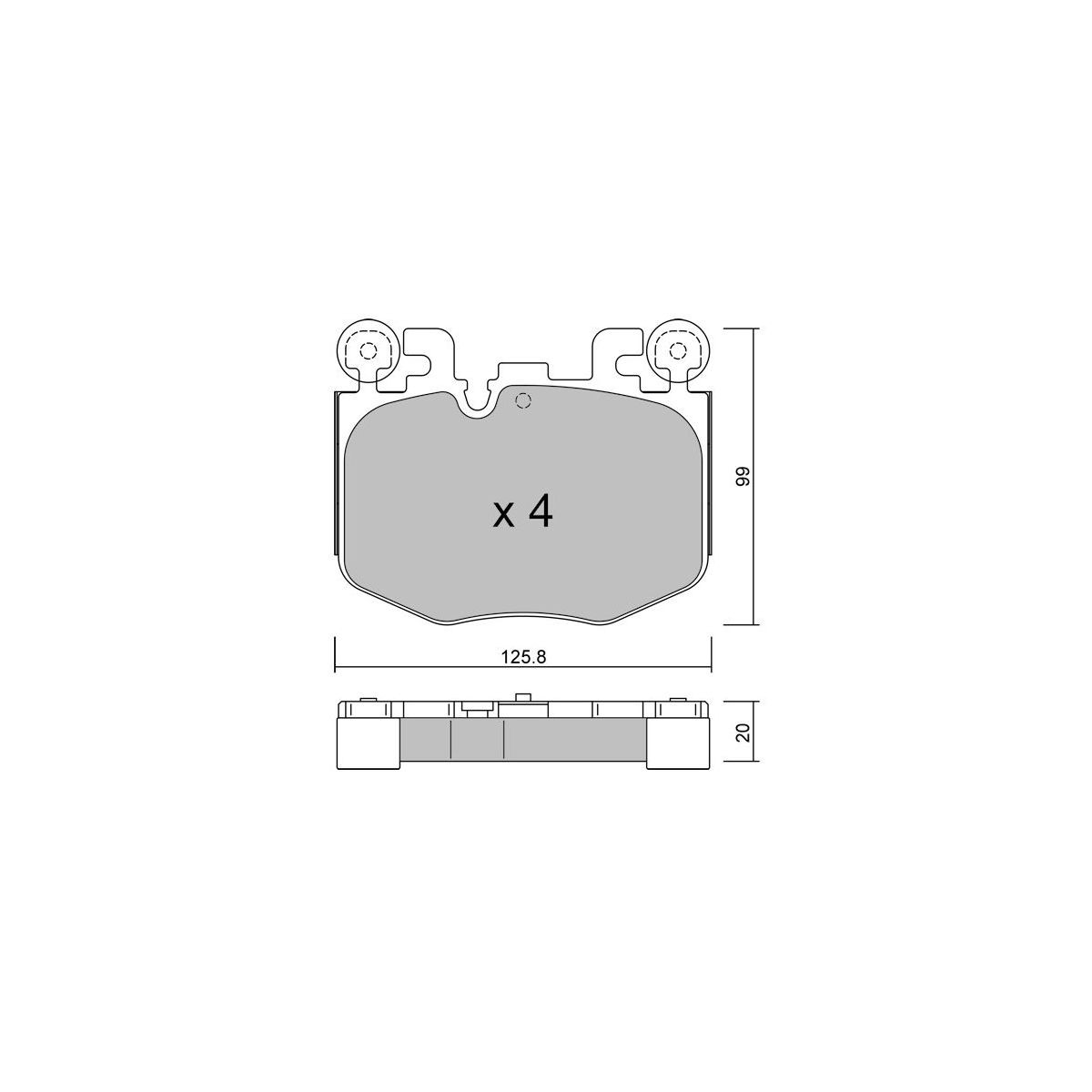 GT2i club Avant remblokken voor BMW I4 M50 (2018- ) - GT-PC14230 - 3666618604220