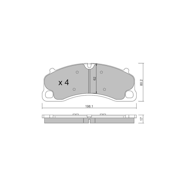 GT2i club Avant remblokken voor Porsche 911 GT3 RS Type-991 (2013- ) - GT-PC14620 - 3666618604213