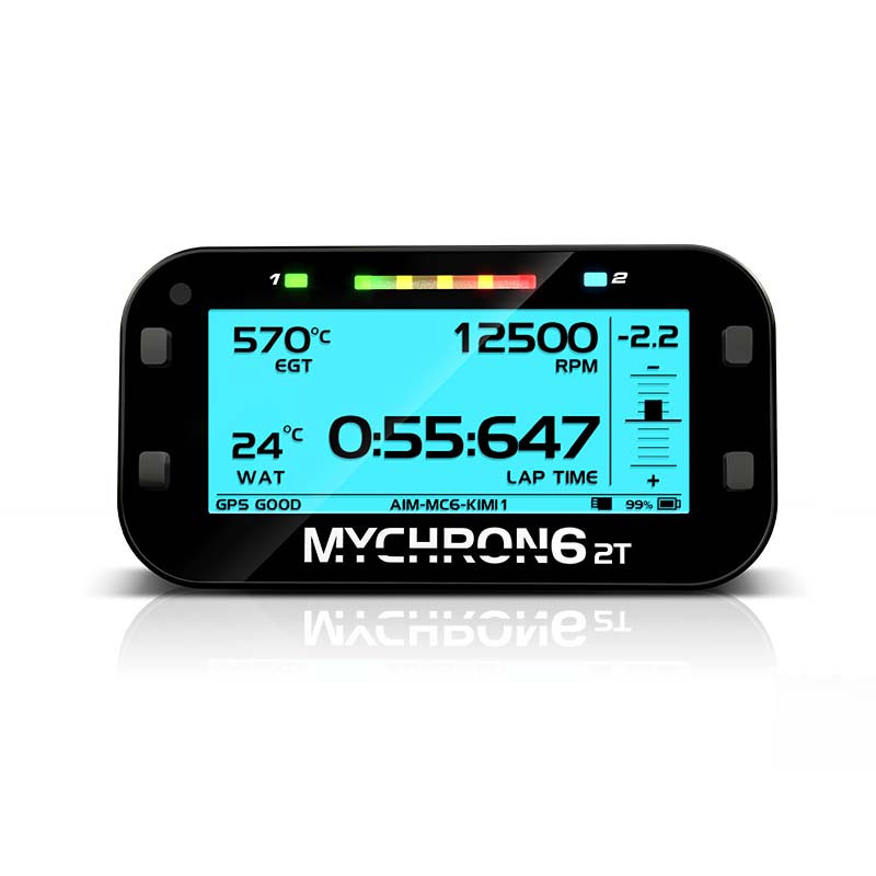 Mychron 6 2T GPS-stopwatch AIM (temperatuursensor met 2 thermokoppelaansluitingen) - AIM-MY62T-2TC.G5 - MY62T-TC-EGT - 5056421120785