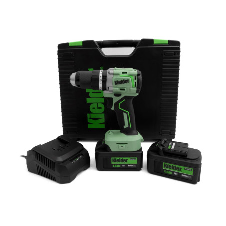 KIELDER Ultra Compact 18V 75Nm Combi Drill with 2 x 4.0Ah batteries and charger
