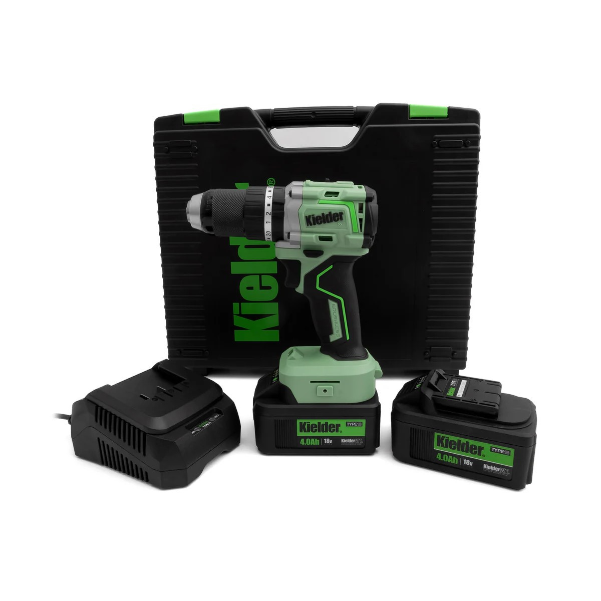Mașină de găurit combinată ultracompactă KIELDER de 18 V, 75 Nm, cu 2 baterii de 4,0 Ah și încărcător de baterie - KWT-020-03 - KWT-020-03EU