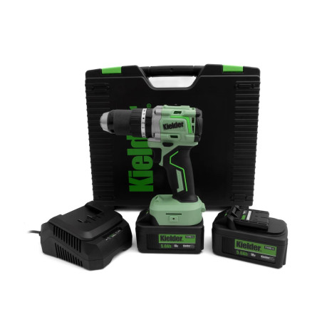 KIELDER Ultra Compact 18V 75Nm Combi Drill with 2 x 5.0Ah batteries and charger