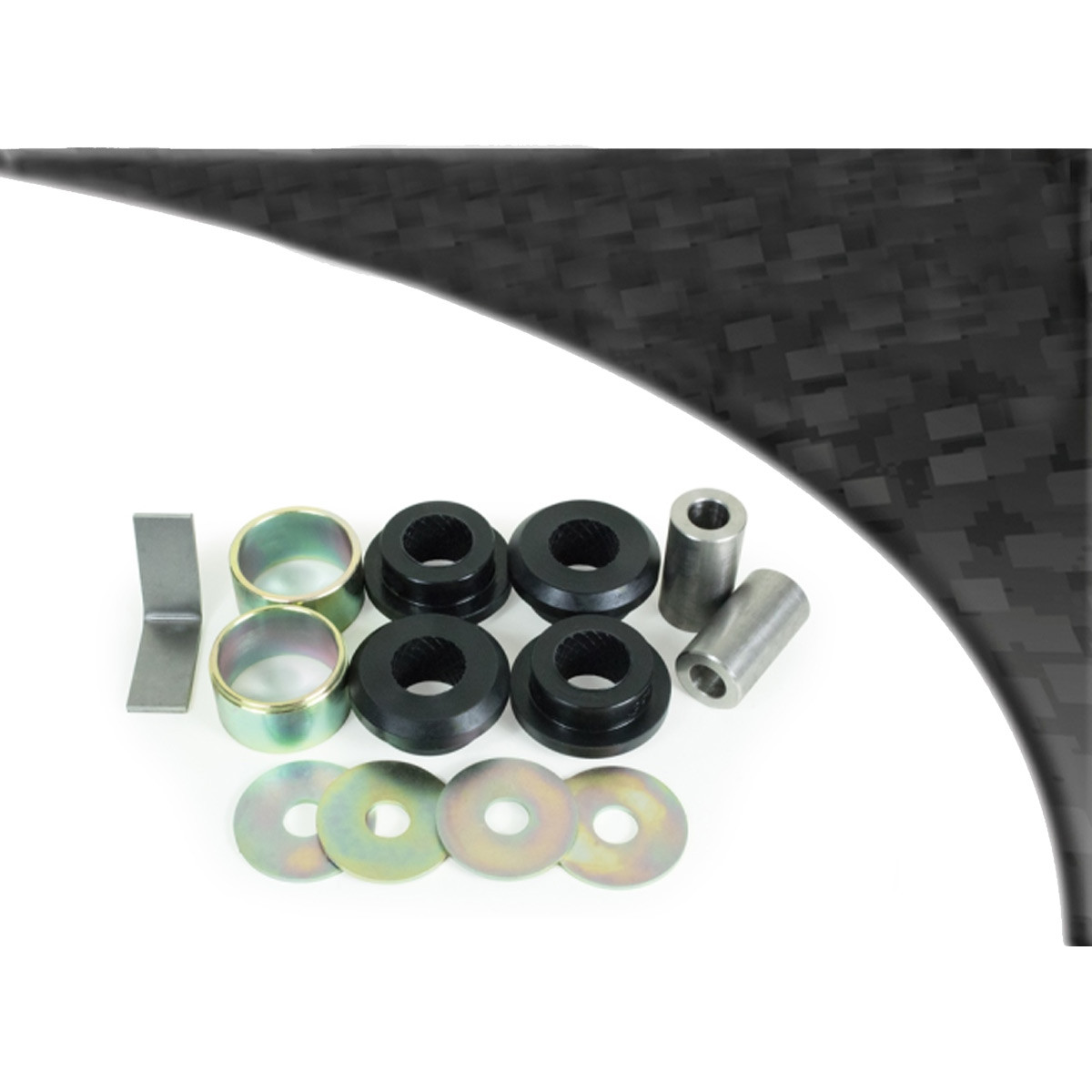 Silent bloc Powerflex Black Series externe kogelgewricht achterarm 14mm Audi A3 / S3 MK4 8Y Quattro (na 2020) (2 stuks) - PF-R8581114-2N - PFR85-811-14BLK - 5055676564955