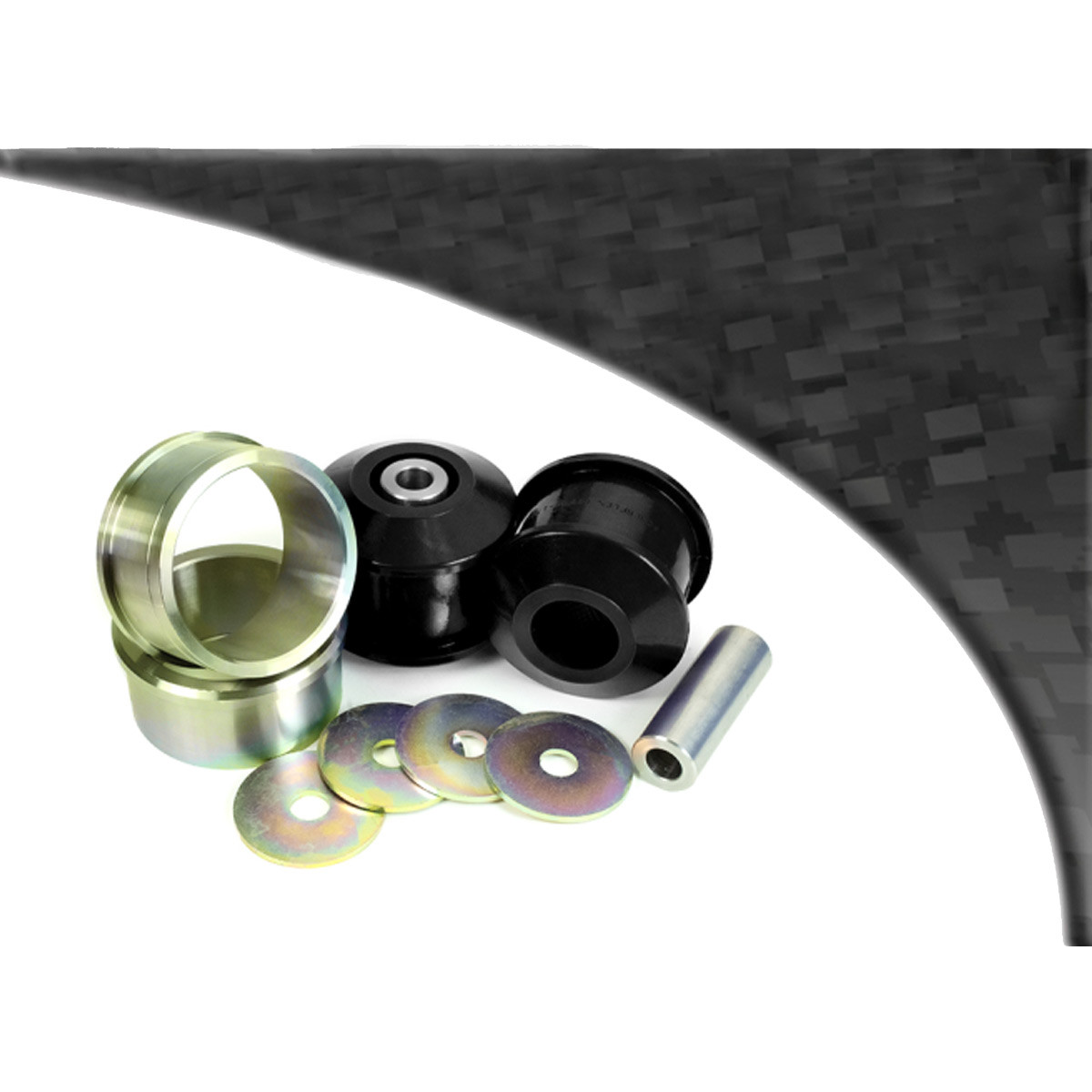 Silent Block Powerflex Black Series achterste driehoek voor Alfa Romeo MiTo (2008-2018) (2 stuks) - PF-F801702-2N - PFF80-1702BLK - 5055676566102