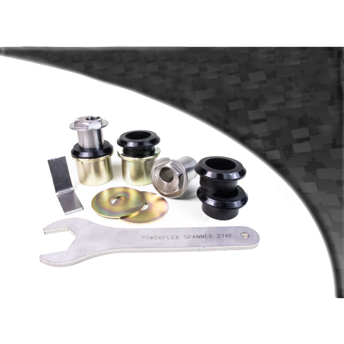 Boccola Powerflex Black Series cuscinetto esteriore dell'assale superiore posteriore regolabile VAG (2 pezzi) - PF-R85513G-2N - PFR85-513GBLK - 5055676565440