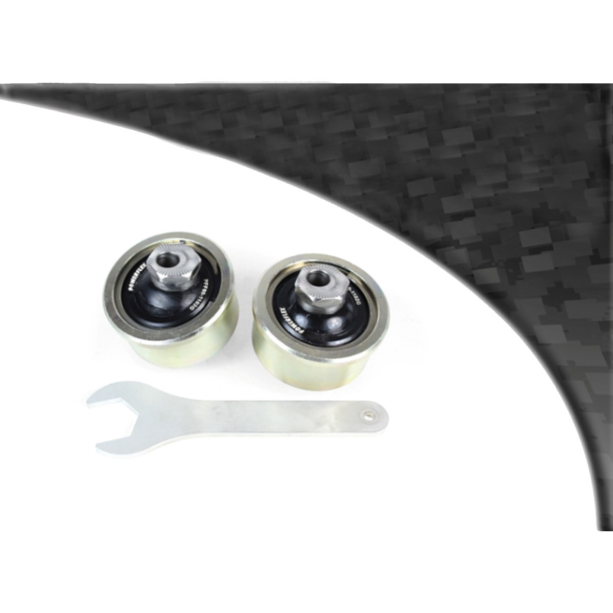Silent bloc Powerflex Black Series achter verstelbare voorarm Alfa Romeo MiTo (2008-2018) (2 stuks) - PF-F801102G-2N - PFF80-1102GBLK - 5055676523631