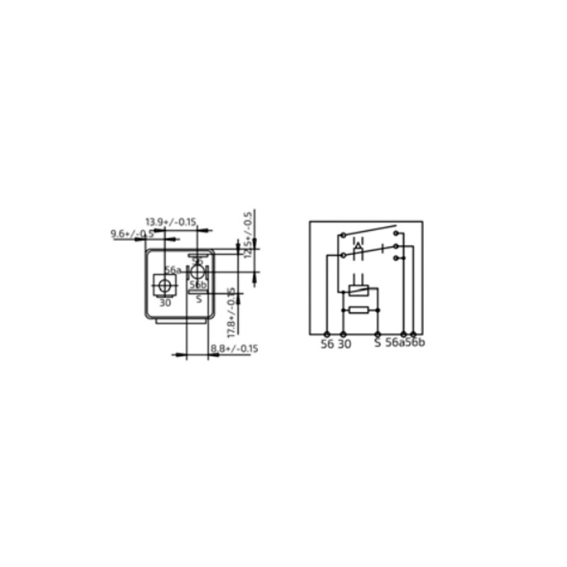 Relais 12V 2X150W - CNH - EL-RL15150 - RL.15150 - 3700660420534