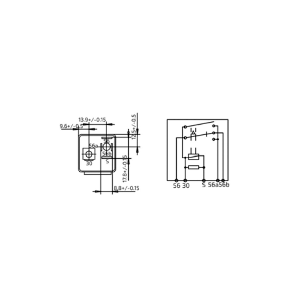Relais 12V 2X150W - CNH - EL-RL15150 - RL.15150 - 3700660420534
