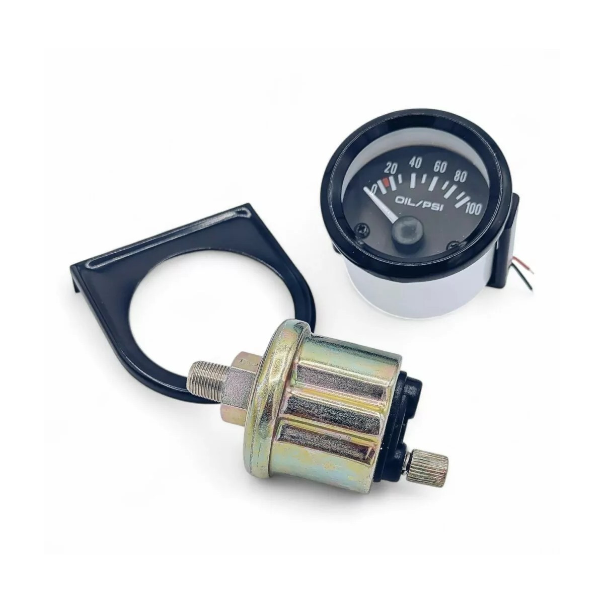 OBP oil pressure gauge Ø 52mm black - 0-100PSI - OBP-52G-3 - OBP-52G-3 - 3666618613017