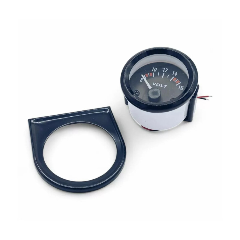 Voltmetru OBP Ø 52 mm negru - 8-16 V - OBP-52G-4 - OBP-52G-4 - 3666618613000