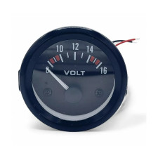 Voltmètre OBP Ø 52mm noir - 8-16V