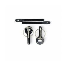 Attaches capot type Dakar OBP en aluminium noir