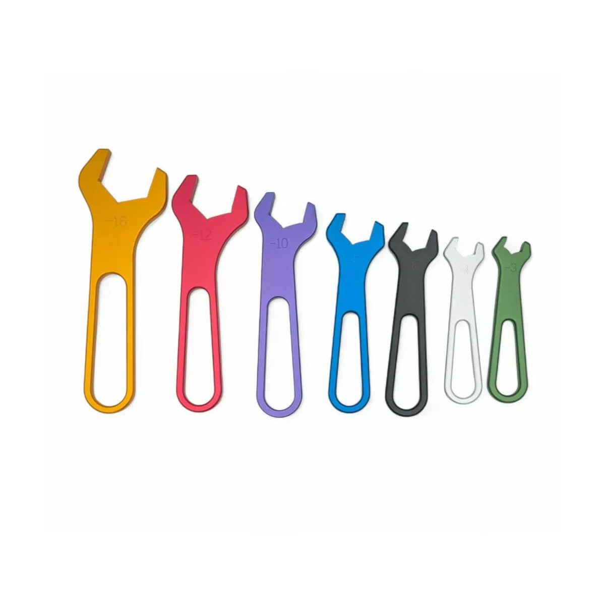 Moersleutelset voor aluminium fittingen OBP van AN3 tot AN16 (7 stuks) - OBP-ANS-SET - OBPANS-SET - 3666618612959